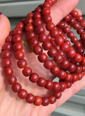 牛血红手串川料南红老型珠打包拿货实惠特价精美饰品男女款单圈