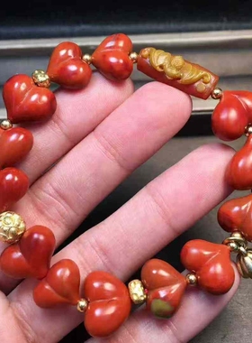 南红玛瑙收藏瓦西屁桃铁皮包浆俏黄浆玫瑰红俏柿子红鸡血包浆手串