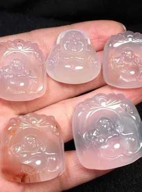 川料南红玛瑙精雕弥勒佛吊坠挂件玉石收藏男女款原创设计百搭款