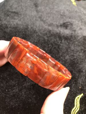 南红玛瑙手牌手排男女款霸气十足精美四川凉山瓦西料冰飘火焰纹