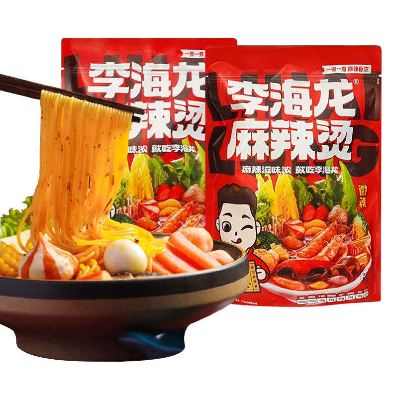 李海龙正宗东北麻辣烫老式黏糊麻酱黑芝麻泥石流懒人速食夜宵方便