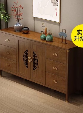 德国实木餐边柜一体靠墙家用客厅储物茶水柜大容量收纳厨房碗橱柜