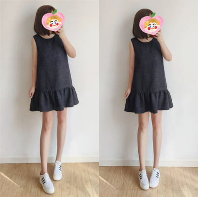 秋冬气质甜美可爱娃娃裙背心裙