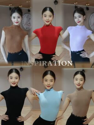 INSPIRATION夏季新款上衣拉丁摩登连体教课练舞百搭轻薄拉丁服