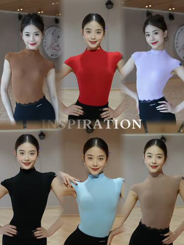 INSPIRATION夏季新款上衣拉丁摩登连体教课练舞百搭轻薄拉丁服