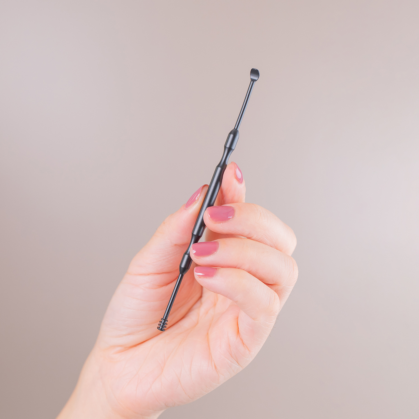 不锈钢挖耳勺黑色原色单支袋装