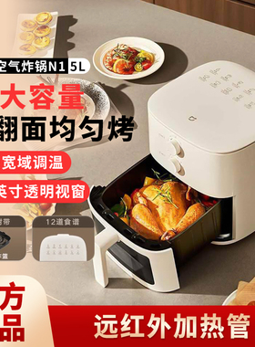小米米家空气炸锅N15L大容量可视窗免翻面嫩烤定时易清洗烘烤安全