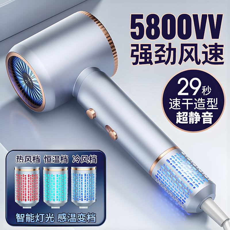 吹风机家用负离子护发静音速干强不伤发风筒力大风力男士专用高速