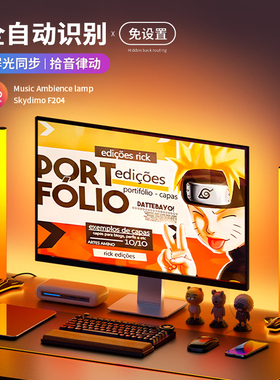 Skydimo电脑RGB随屏同步氛围灯电竞房桌面拾音律动音乐节奏灯灯光