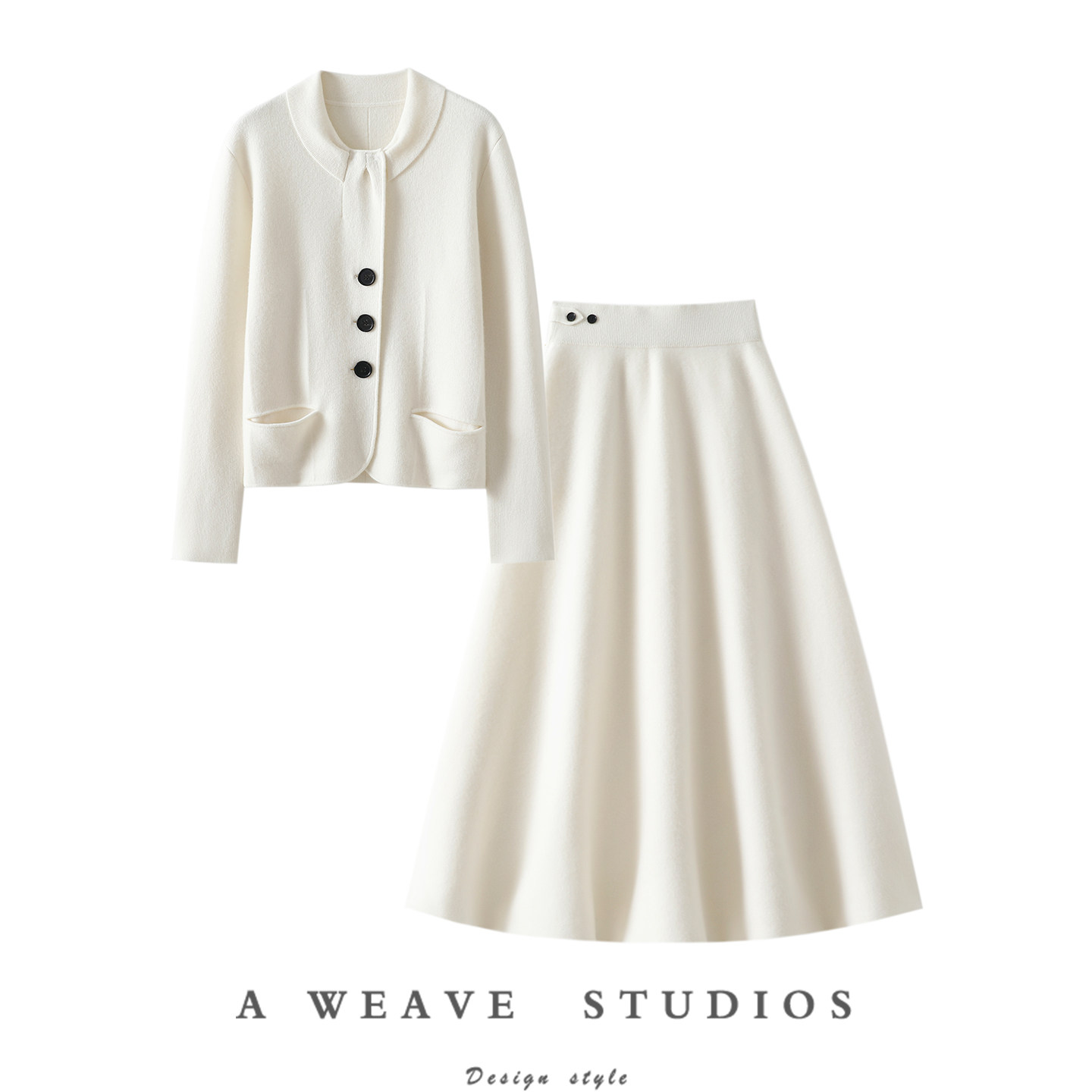 官方正品！王炸版型~大克重加厚100%纯山羊绒开衫女半身裙子套装,女装/女士精品,羊绒衫,淘宝优惠券,粉丝福利购,淘宝优惠卷