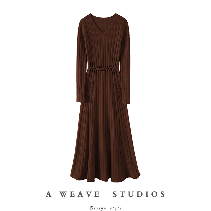 启超时装范！编织镂空100山羊绒衫女V领纯羊绒毛衣伞裙长款连衣裙,女装/女士精品,羊绒衫,淘宝优惠券,粉丝福利购,淘宝优惠卷