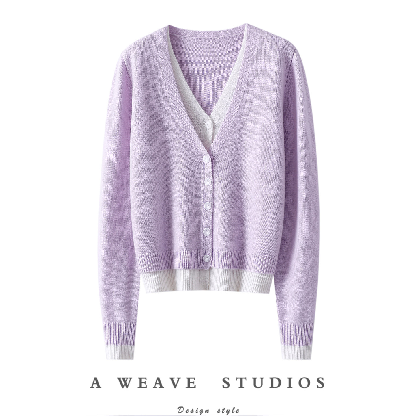 贵美贵美！假两件纯山羊绒开衫女V领纯羊绒毛衣针织开衫外套秋冬,女装/女士精品,羊绒衫,淘宝优惠券,粉丝福利购,淘宝优惠卷