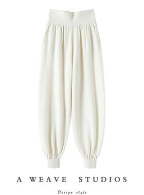 非常难遇的裤型！一定要收的！休闲灯笼裤 纯羊绒裤子女外穿宽松