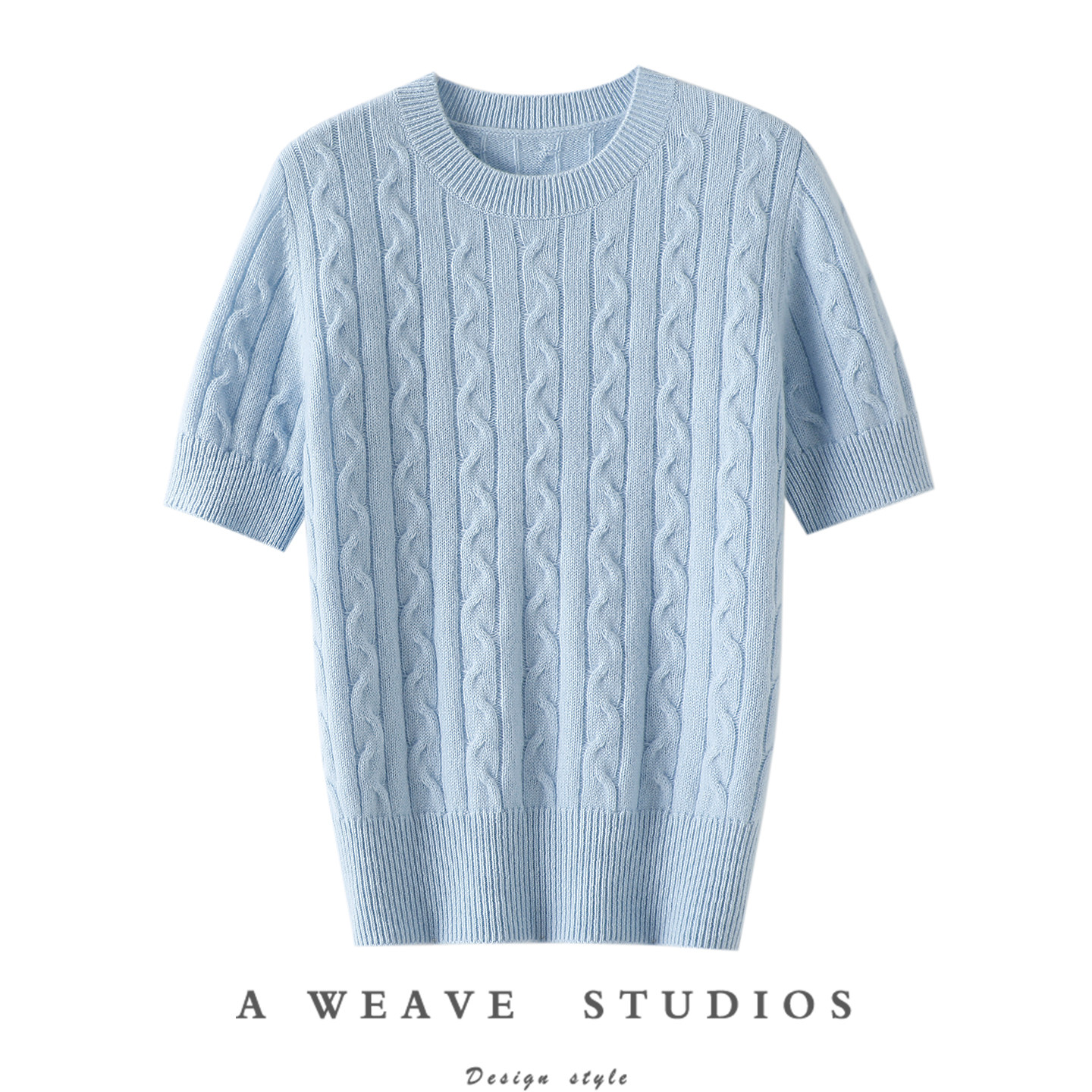 通勤天菜！上身即爱~100%纯山羊绒短袖麻花纯羊绒毛衣针织衫秋冬