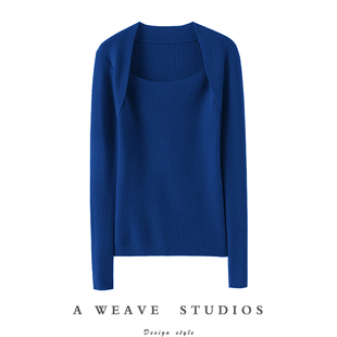 秋冬 女圆领纯羊绒毛衣针织打底衫 匠心品质 显瘦方领坑条山羊绒衫