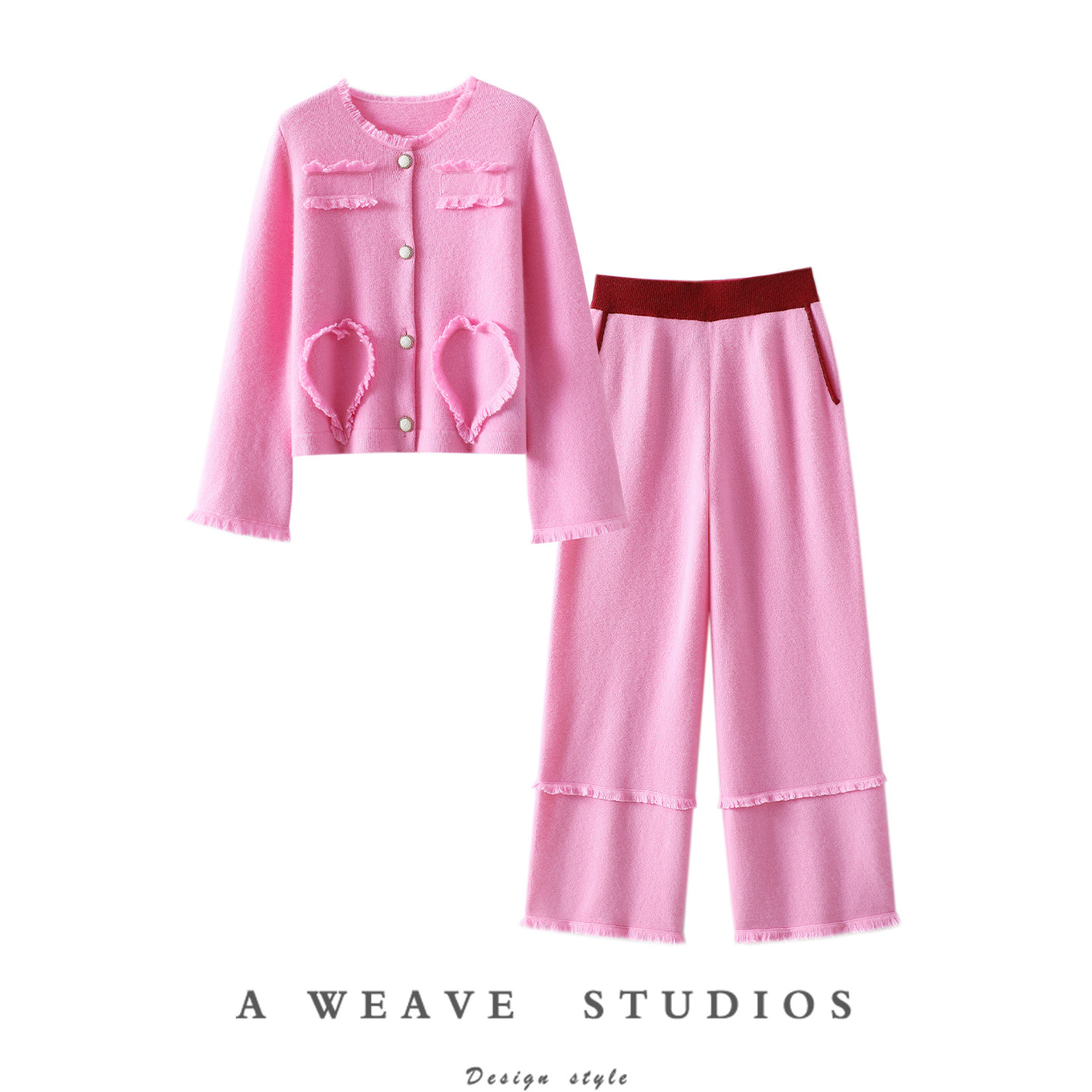 官方正品！哇塞了~加厚圆领100%纯山羊绒开衫女针织羊绒裤子套装,女装/女士精品,羊绒衫,淘宝优惠券,粉丝福利购,淘宝优惠卷