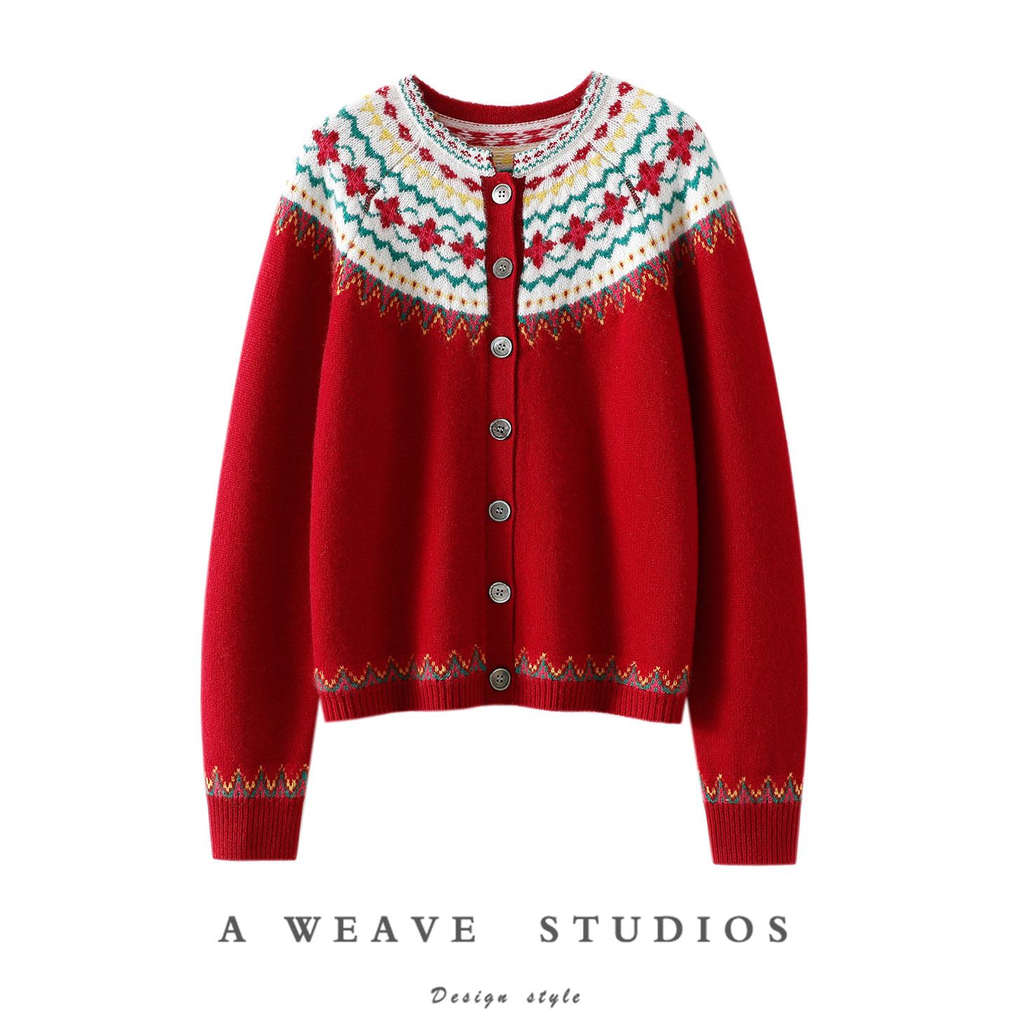 散发贵奢感~费尔岛加厚100%纯山羊绒开衫女圆领羊绒毛衣针织外套,女装/女士精品,羊绒衫,淘宝优惠券,粉丝福利购,淘宝优惠卷