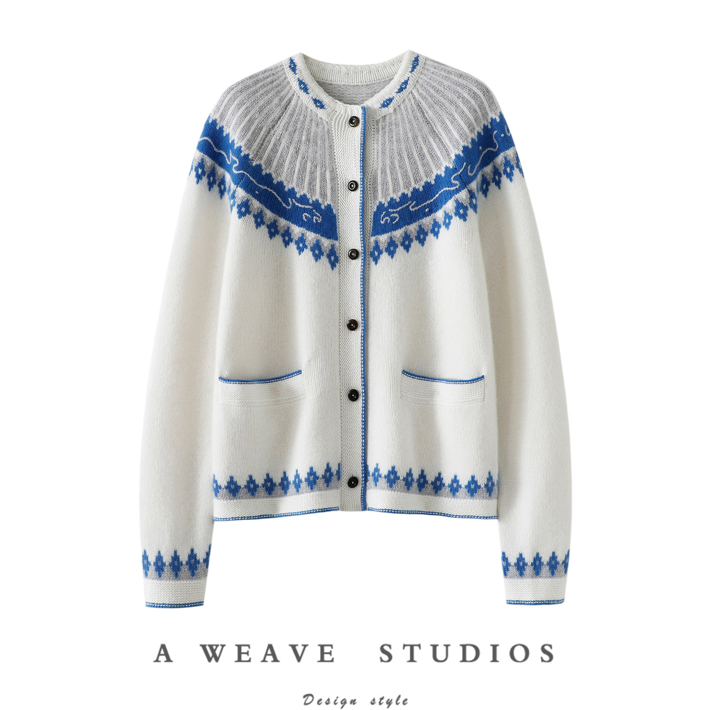 官方正品！贵里贵气~费尔岛加厚圆领100%纯山羊绒开衫女针织外套,女装/女士精品,羊绒衫,淘宝优惠券,粉丝福利购,淘宝优惠卷