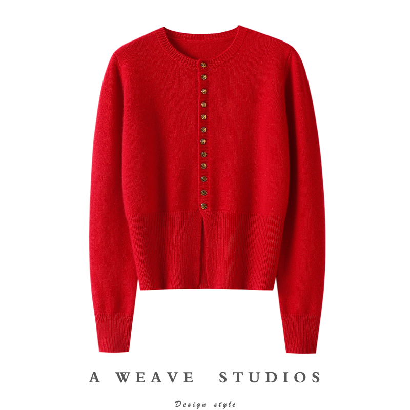 启超官方高端100%纯山羊绒衫