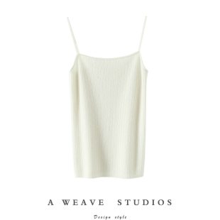 看到就是心动 可外穿时髦细肩带羊绒吊带针织背心抹胸秋冬保暖