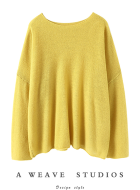 上身太惊喜了！云朵般柔软~春夏圆领纯羊绒衫女宽松空调屋罩衫