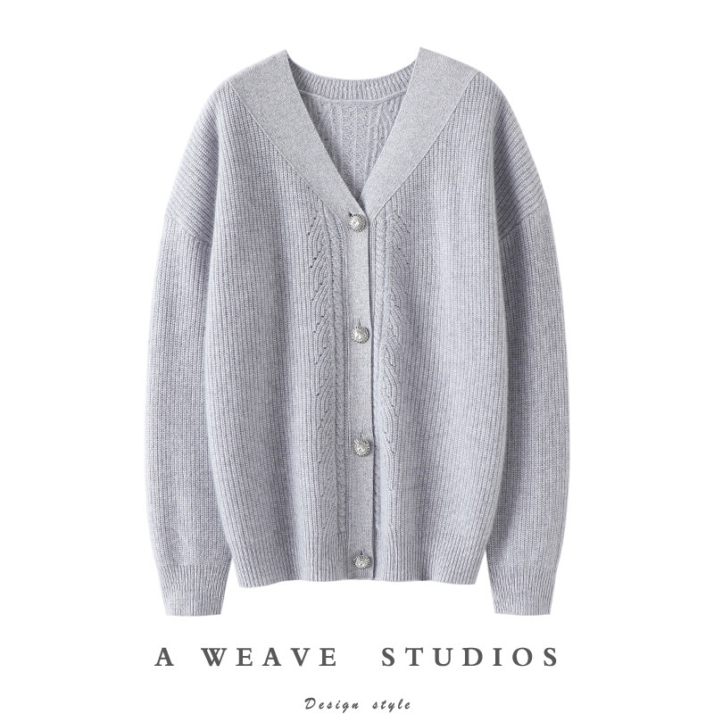 港风撩人~加厚V领100%纯山羊绒开衫女纯羊绒毛衣针织开衫外套秋冬,女装/女士精品,羊绒衫,淘宝优惠券,粉丝福利购,淘宝优惠卷