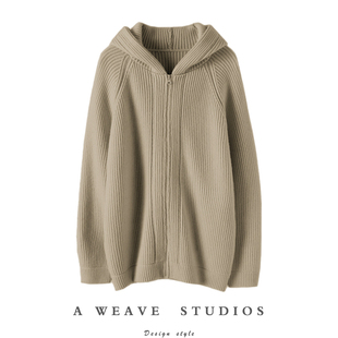 纯羊绒毛衣外套 女连帽卫衣拉链开衫 气质担当 重磅加厚100%羊绒衫