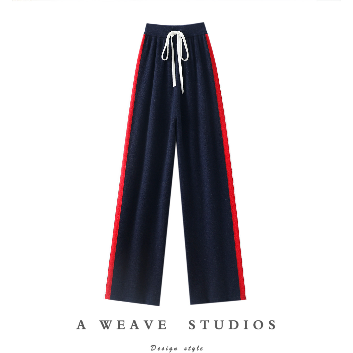 轻轻松松好搭！拼色100%纯山羊绒裤子女外穿直筒休闲阔腿裤秋冬季,女装/女士精品,休闲裤,淘宝优惠券,粉丝福利购,淘宝优惠卷