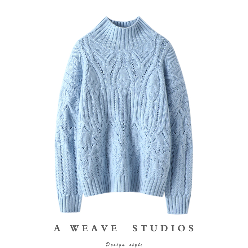 启超高端100%纯山羊绒衫