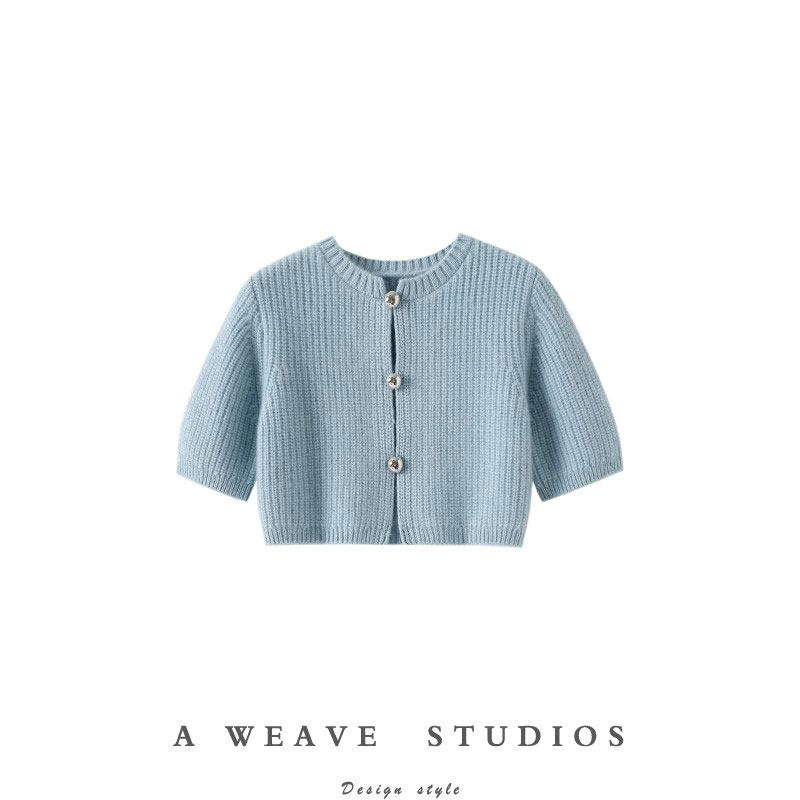 启超官方！圆珠扣100%纯山羊绒短袖针织开衫女秋冬上衣短外套加厚,女装/女士精品,羊绒衫,淘宝优惠券,粉丝福利购,淘宝优惠卷