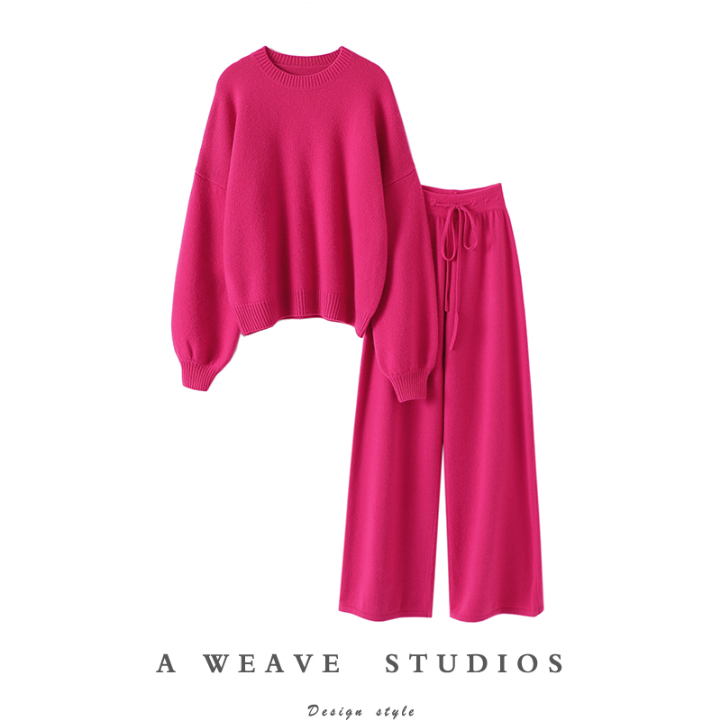 启超高端100%纯山羊绒套装