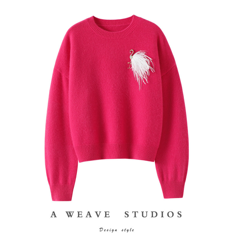 启超官方正品~秋冬加厚100%纯山羊绒衫女纯羊绒毛衣针织衫宽松,女装/女士精品,羊绒衫,淘宝优惠券,粉丝福利购,淘宝优惠卷