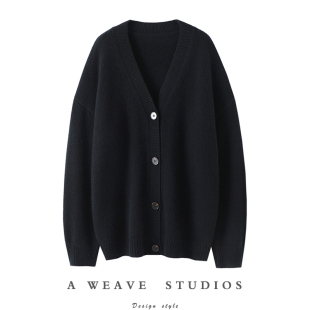 女纯羊绒毛衣针织开衫 大克重加厚羊绒开衫 外套冬 表达 气质