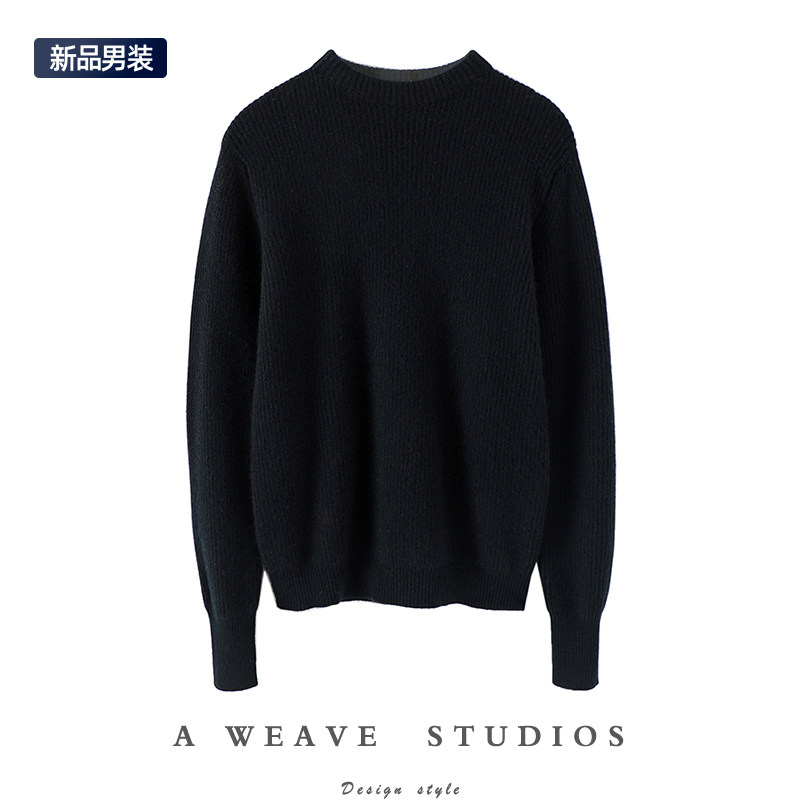 气度瞬间~男士加厚羊绒衫圆领纯羊绒毛衣针织打底衫休闲宽松秋冬