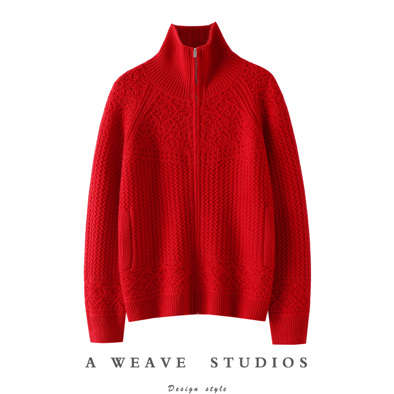 启超官方高端100%纯山羊绒衫