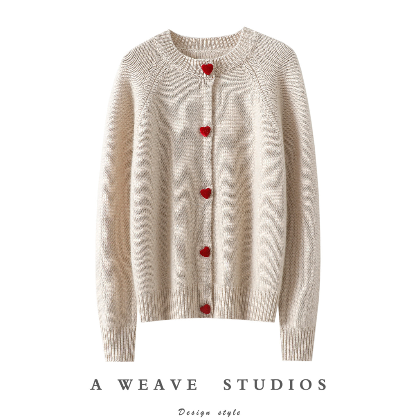 富足女主气质！爱心扣加厚100%纯山羊绒开衫女纯羊绒毛衣针织外套,女装/女士精品,羊绒衫,淘宝优惠券,粉丝福利购,淘宝优惠卷