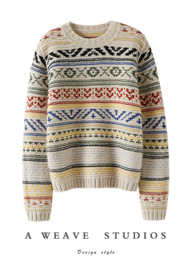 美过整个冬天~优雅与气场重磅加厚！羊绒衫女圆领纯羊绒毛衣宽松