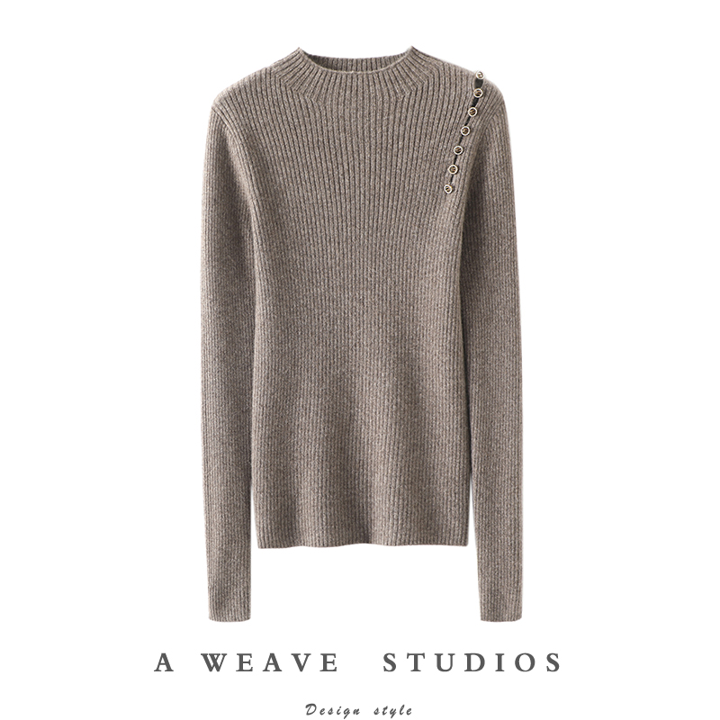 启超高端100%纯山羊绒衫