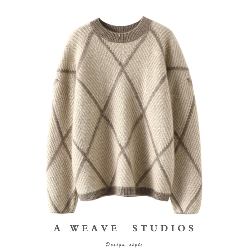 启超高端100%纯山羊绒衫