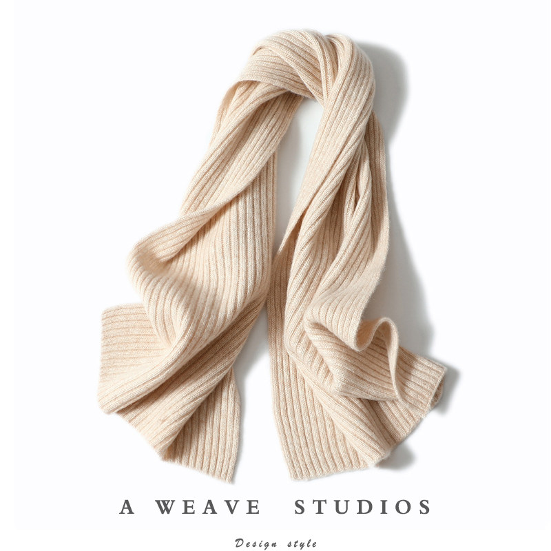 启超官方高端100%纯山羊绒围巾