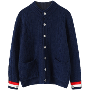 男人刚需！重磅加厚男士羊绒开衫圆领纯羊绒毛衣针织开衫外套男装