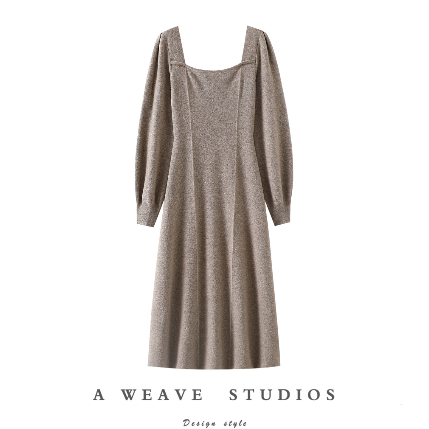 王炸版型~加厚100%纯羊绒连衣裙子女方领中长款毛衣针织衫秋冬,女装/女士精品,羊绒衫,淘宝优惠券,粉丝福利购,淘宝优惠卷