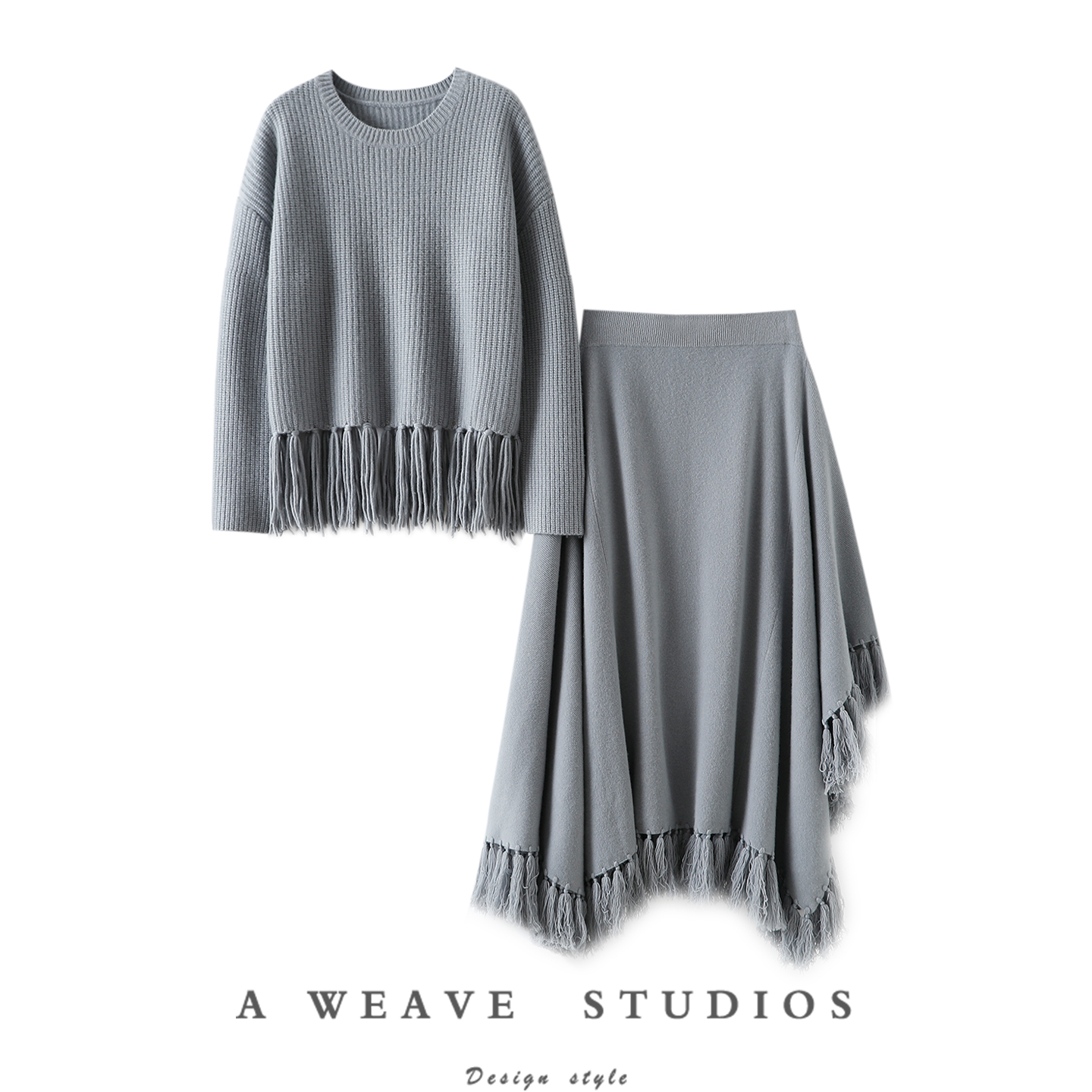 启超官方高端100%纯山羊绒衫套装