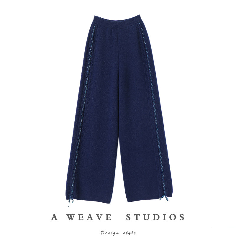 好爱的版型~奢！加厚手工金丝100%羊绒裤子女外穿直筒羊绒阔腿裤,女装/女士精品,休闲裤,淘宝优惠券,粉丝福利购,淘宝优惠卷