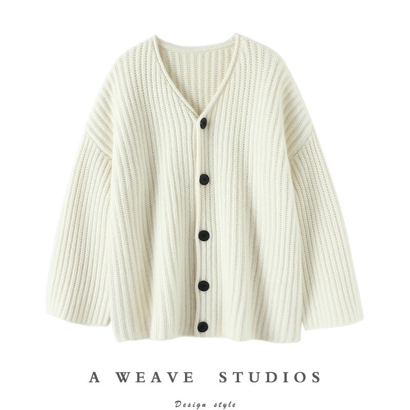 启超高端100%纯山羊绒开衫