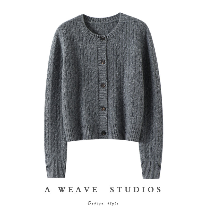 静奢女主~加厚100%纯山羊绒开衫女圆领纯羊绒毛衣针织衫宽松秋冬,女装/女士精品,羊绒衫,淘宝优惠券,粉丝福利购,淘宝优惠卷