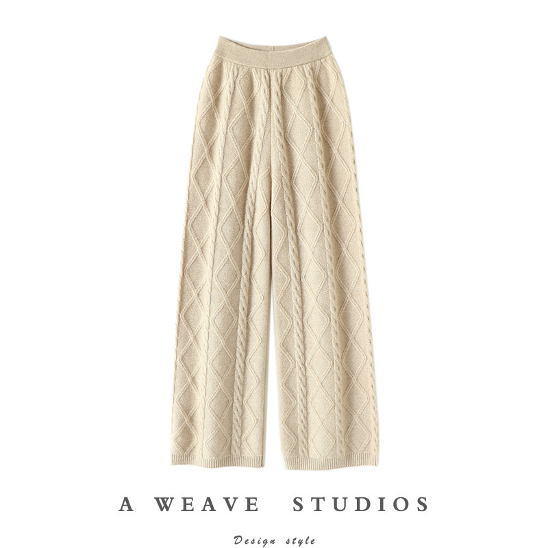 启超高端100%纯山羊绒裤子