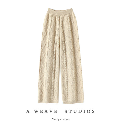 启超高端100%纯山羊绒裤子