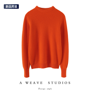 深度精致~男士加厚羊绒衫圆领纯羊绒毛衣针织打底衫休闲宽松秋冬
