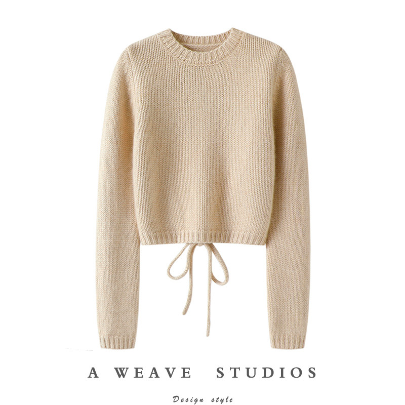 官方正品~气质露背设计加厚羊绒衫女100纯羊绒毛衣圆领针织衫秋冬,女装/女士精品,羊绒衫,淘宝优惠券,粉丝福利购,淘宝优惠卷